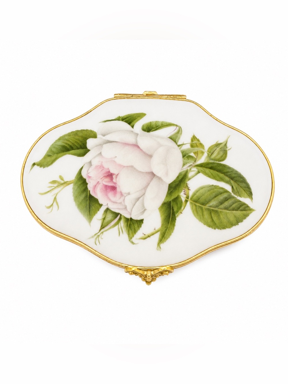 Porcelaine De Paris Climbing Roses American Horticultural Society Trinket Box